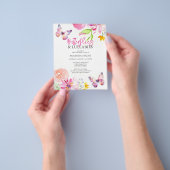 Butterflies Baby shower Budget Invitation Flyer (Hand)
