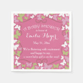 Butterflies Baby shower wegwerp servetten (Voorkant)