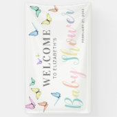 Butterflies Baby shower Welkom Spandoek (Verticaal)