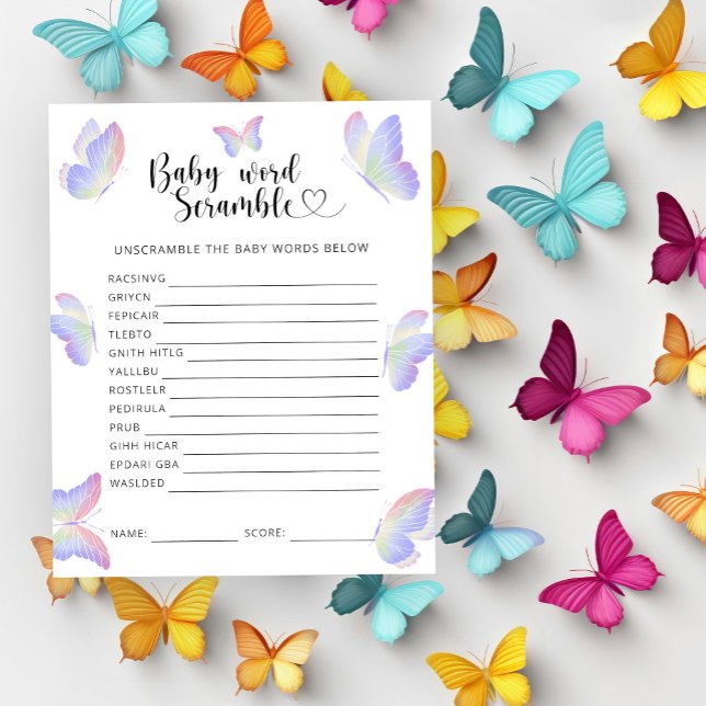 Butterflies - Baby Word Scramble Game (Creator heeft geüpload)