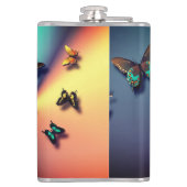 Butterflies Background Banner Heupfles (Achterkant)