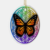 Butterflies, bange geometrie, levensbloem keramisch ornament (Rechts)
