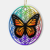 Butterflies, bange geometrie, levensbloem keramisch ornament (Links)