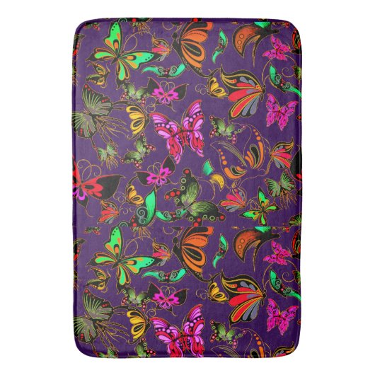 Butterflies Bath Mat (Voorkant Verticaal)
