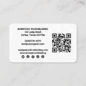 Butterflies Beauty Esthetician Salon QR Code BW Visitekaartje (Achterkant)