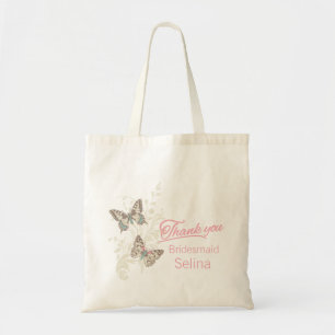 Butterflies bedankt voor de bruidmaidentas. tote bag