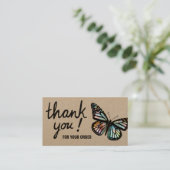 Butterflies Bedankt voor uw bestelling QR Code Kra Visitekaartje (Staand voorkant)