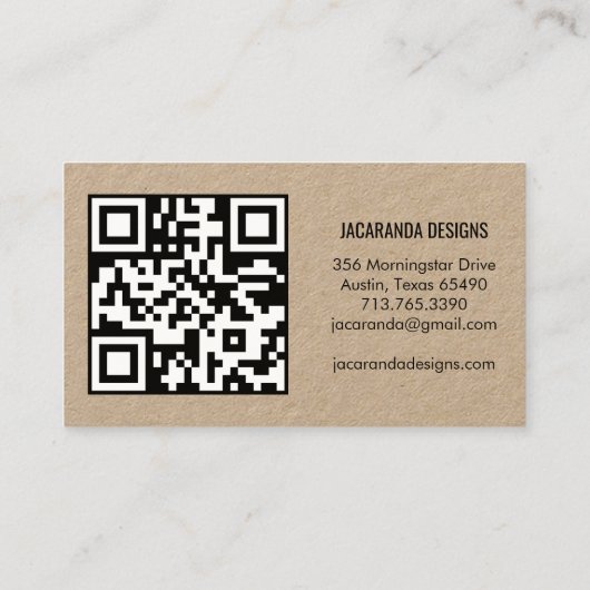 Butterflies Bedankt voor uw bestelling QR Code Kra Visitekaartje (Achterkant)