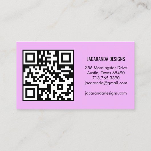 Butterflies Bedankt voor uw bestelling QR Code Visitekaartje (Achterkant)