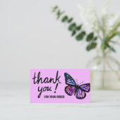 Butterflies Bedankt voor uw bestelling QR Code Visitekaartje (Staand voorkant)