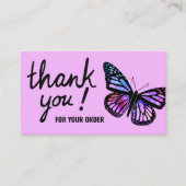 Butterflies Bedankt voor uw bestelling QR Code Visitekaartje (Voorkant)
