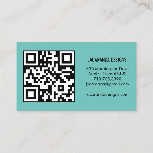 Butterflies Bedankt voor uw bestelling QR Code Visitekaartje (Achterkant)