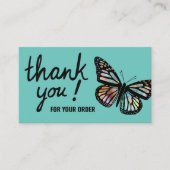 Butterflies Bedankt voor uw bestelling QR Code Visitekaartje (Voorkant)