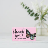 Butterflies Bedankt voor uw bestelling QR Code Visitekaartje (Staand voorkant)
