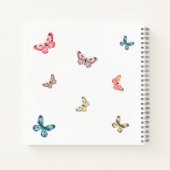 Butterflies begrafenis gedenkteken budget gastenbo notitieboek (Achterkant)