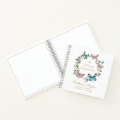 Butterflies begrafenis gedenkteken budget gastenbo notitieboek (Binnen)