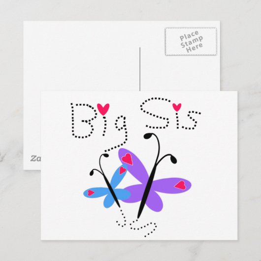 Butterflies Big Sis Briefkaart (Voorkant / Achterkant)