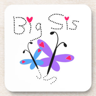 Butterflies Big Sis Gifts Bier Onderzetter
