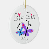 Butterflies Big Sis Gifts Keramisch Ornament (Rechts)