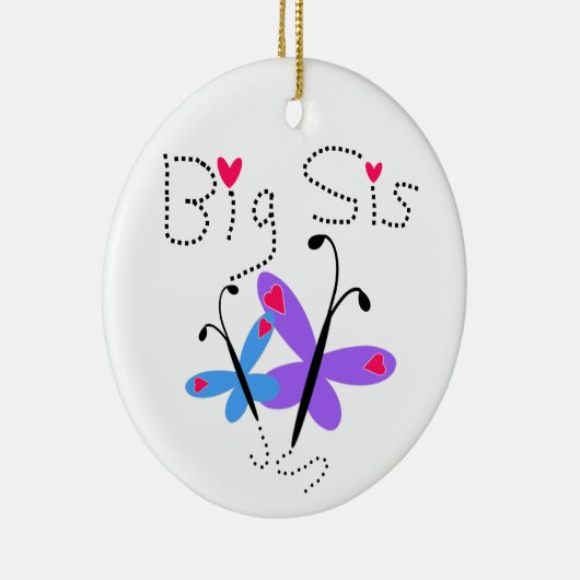 Butterflies Big Sis Gifts Keramisch Ornament (Rechts)