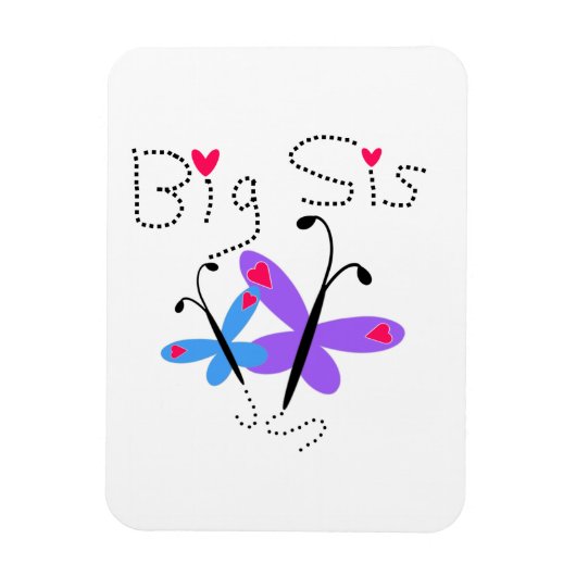 Butterflies Big Sis Gifts Magneet (Verticaal)