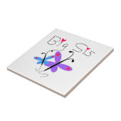 Butterflies Big Sis Gifts Tegeltje (Zijkant)