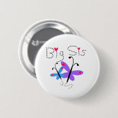 Butterflies Big Sis Ronde Button 5,7 Cm (Voorkant /achterkant)