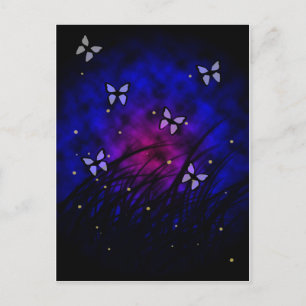 Butterflies bij nacht briefkaart