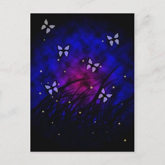 Butterflies bij nacht briefkaart (Voorkant)