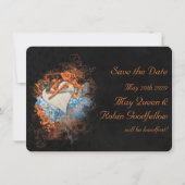 Butterflies bij Samhain Wedding Save the Date Card (Voorkant)