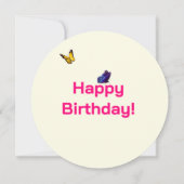 Butterflies Birthday Kaart (Achterkant)