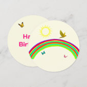 Butterflies Birthday Kaart (Voorkant / Achterkant)