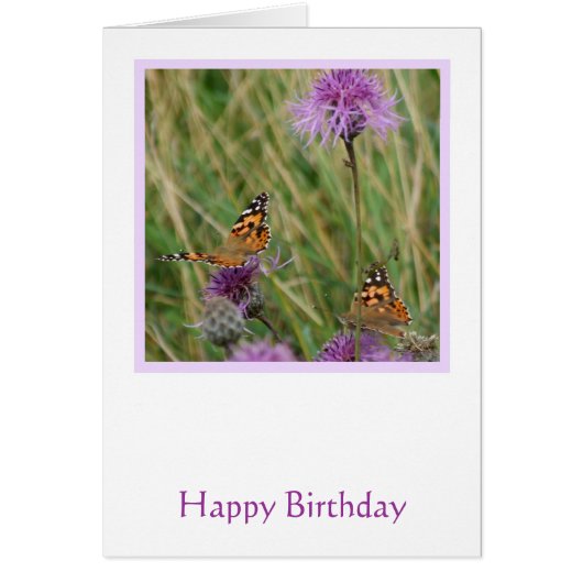 Butterflies Birthday Kaart (Voorkant)