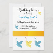 Butterflies Birthday Uitnodiging (Voorkant)