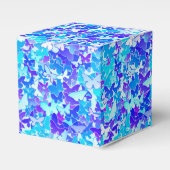 Butterflies, blauw, turquoise, lavender bedankdoosjes (Voorkant Zijde)
