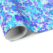 Butterflies, blauw, turquoise, lavender cadeaupapier (Rol Hoek)