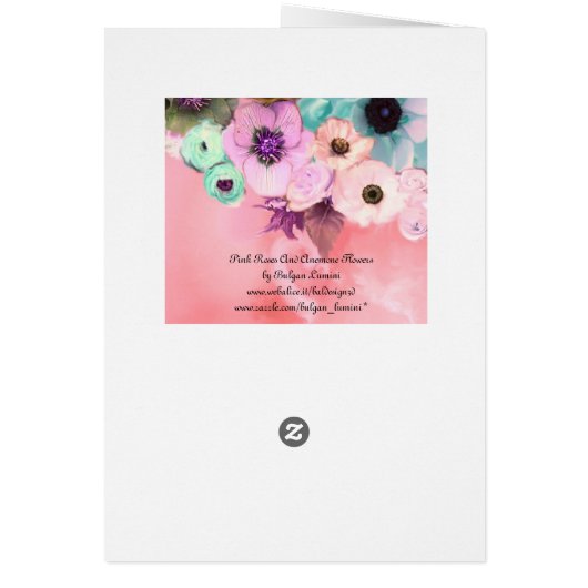 BUTTERFLIES, BLAUWGROEN ROZEN PINK EN ANEMONSENSTR (Achterkant)