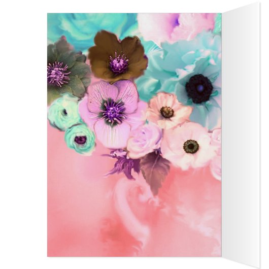 BUTTERFLIES, BLAUWGROEN ROZEN PINK EN ANEMONSENSTR (Binnen (Links))