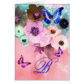 BUTTERFLIES, BLAUWGROEN ROZEN PINK EN ANEMONSENSTR (Voorkant)
