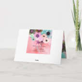 BUTTERFLIES, BLAUWGROEN ROZEN PINK EN ANEMONSENSTR KAART (Achterkant)