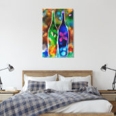 Butterflies, bloemen en flessen canvas afdruk (Insitu (Slaapkamer))