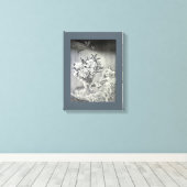 Butterflies, Bloemvaas, kat, Louis Wain Canvas Afdruk (Insitu (Houten vloer))