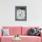 Butterflies, Bloemvaas, kat, Louis Wain Canvas Afdruk (Insitu (Woonkamer))