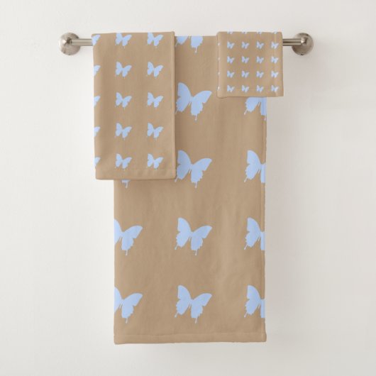 Butterflies Blue Bad Handdoek (Insitu)