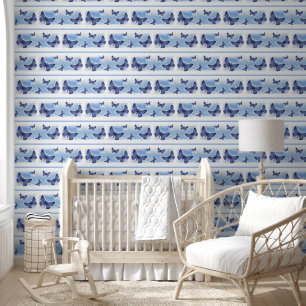 Butterflies Blue Behang