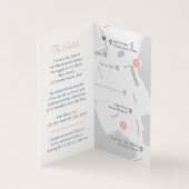 Butterflies blue koral bruiloft details kaart QR (Binnen)