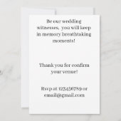 Butterflies Blue Wedding Invitation Kaart (Achterkant)