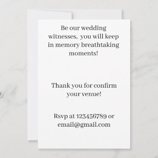 Butterflies Blue Wedding Invitation Kaart (Achterkant)