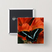 Butterflies BLUEY Vierkante Button 5,1 Cm (Voorkant /achterkant)