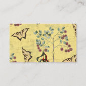 Butterflies Botanische  Chinoiserie Visitekaartje (Achterkant)